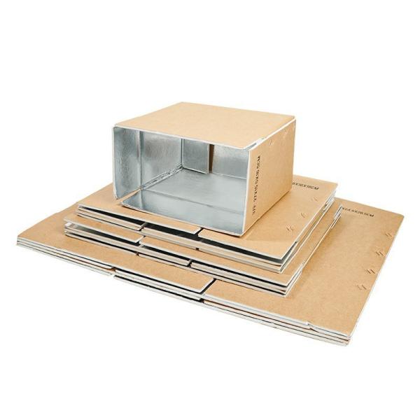 Custom Kraft Paper Aluminum Foil Liner Carton Box with Matt Lamination Embossing Insulated Shipping Boxes for Food Milk Packing