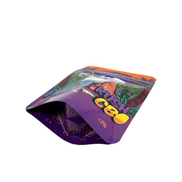 Gloss Surface Foil Laminated Childproof  Top Zipper Pouch Bags 3.5 G Stand Up For Weed Packaging
