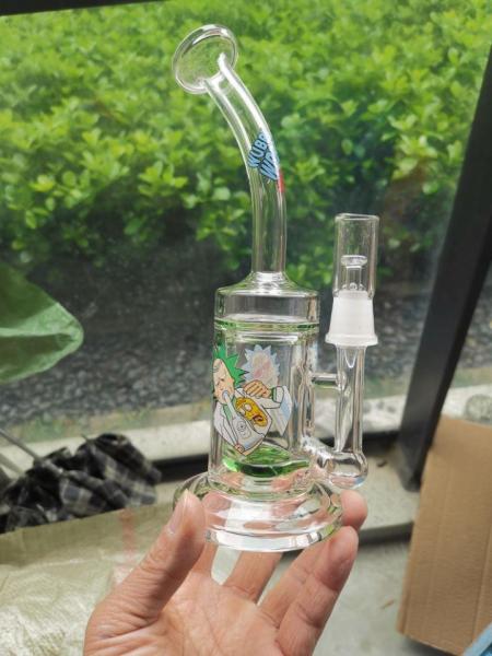 a tubulação de água comum Rig Oil Borosilicate Glass Water de 8,2 polegadas de 14.5mm Bongs com a abóbada de vidro do prego