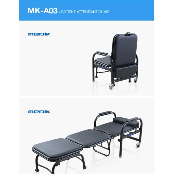 Foldable Patient Sleeping Reception Hospital Bedside Chairs