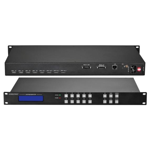 HDMI 4x4 Seamless Matrix Switcher Scaler Self - Adaptive 10M/100M Ethernet Rate