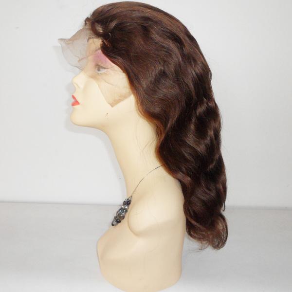 Top Quality Body Wave Brazilian Human Hair Bleached Knots  Lace Front Wigs