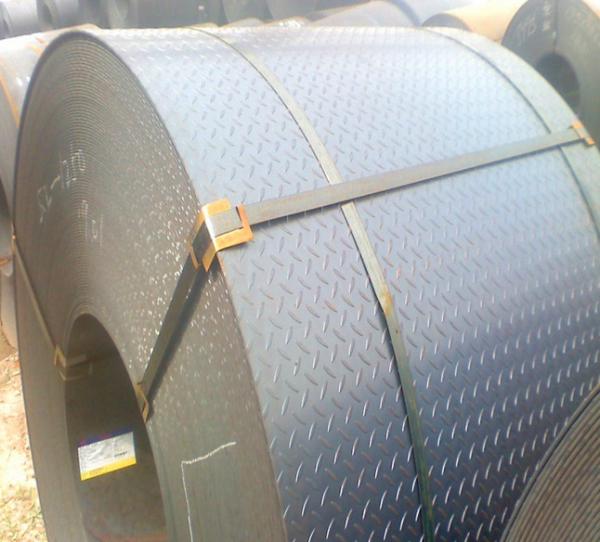 Checkered Galvanized Steel Sheet In Coil , Metal Sheet Roll Hot Dipped
