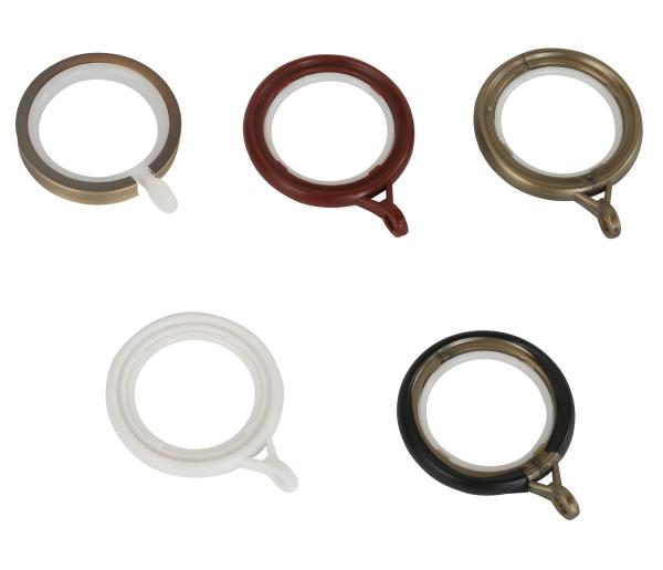 Decorative Modern Curtain Rod Rings 28mm With Electroplating Spray Surface