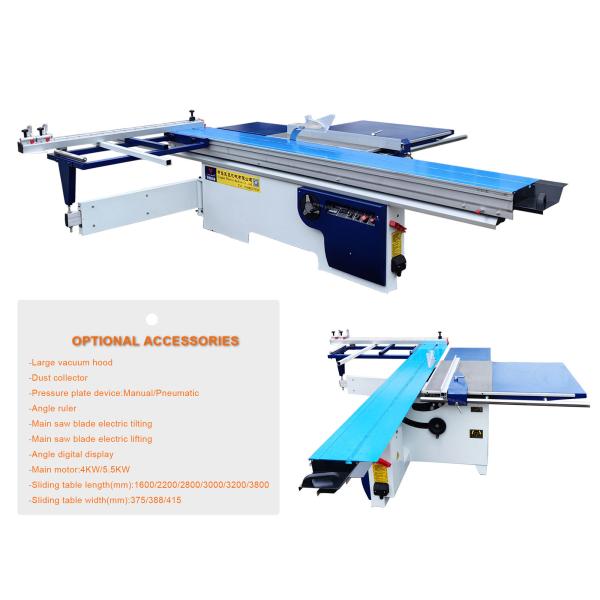 Style High Precision Wood Cutting Machine for 45 90 Degrees Woodworking Sliding Table