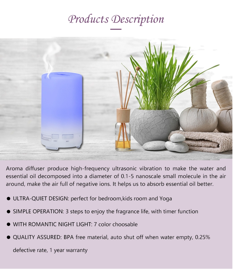Portable Mini Small 70ml Car Aroma Essential Oil Diffuser USB Auto Shut-Off Aromatherapy Diffuser with 3 Time Setting