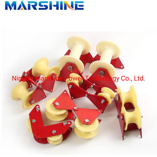 Double Wheel Fiber Optic Rollers Pulley For Cable Laying Anti Corrosion