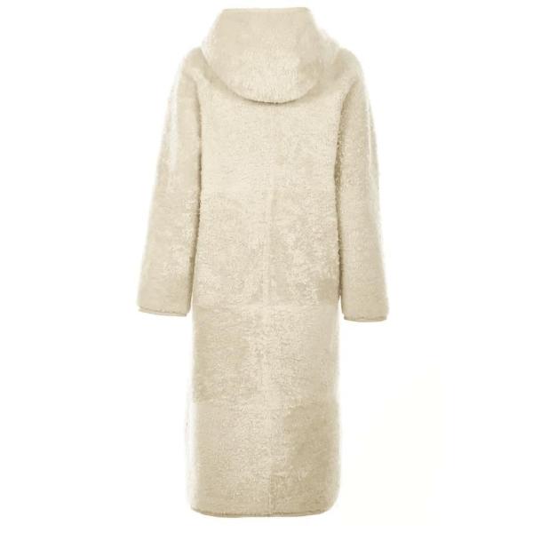                  Top Quality Real Leather Jacket Lightweight Comfortable Shearling Coat with Hood Handmade in Italy for Women′s Fashion             