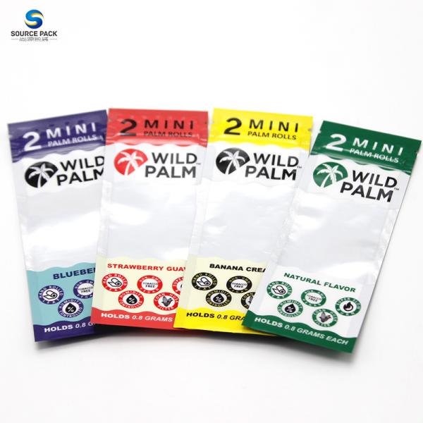 Печать по заказу Сигарные пакеты Пластиковая Mylar упаковка 3 боковые уплотнители Zipper Pouch