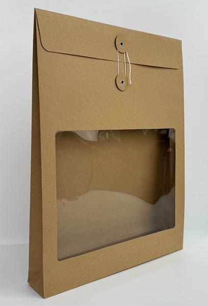 Custom Transparent Garment Bag with PVC Window Packaging for Underwear Clothing Daily Textile Products