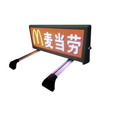 Controle impermeável móvel do quadro de avisos IP65 P3.33 960mm*320mm Wifi do diodo emissor de luz do táxi bilateral exterior