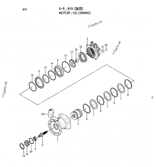 EX100-5 Swing Motor For Hitachi Excavator Spare Parts 9196343 Rotation Rotary Motor