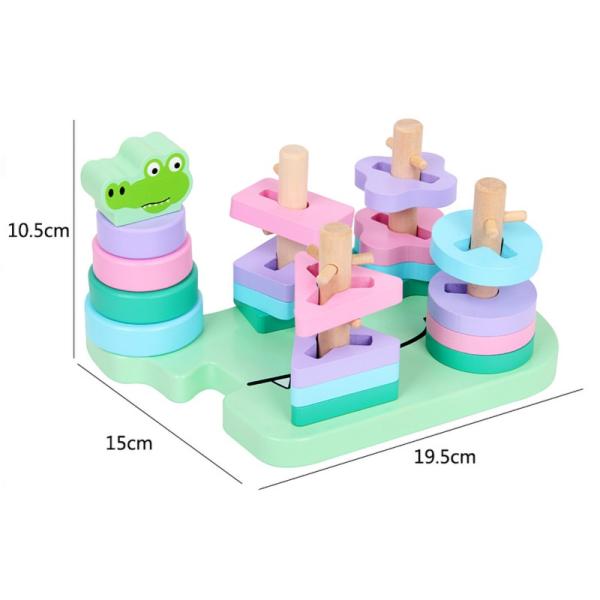 Cognitive Crocodile Bear Shape Early Education Puzzle