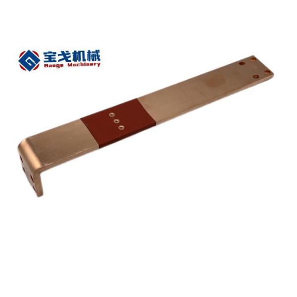 Red Plastic Insulation Cover Red Copper Busbar 260*30*3mm with Electrical Conductivity