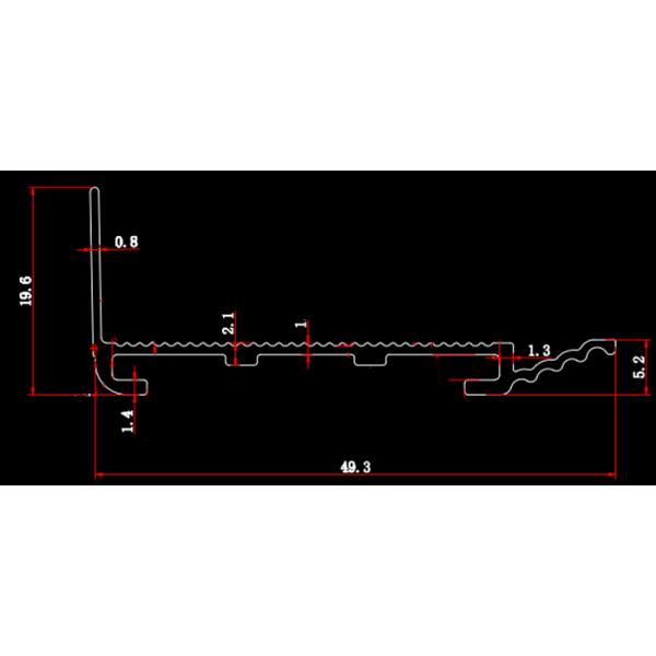 Anti Slip Aluminum Stair Nosing , Stair Safety Treads Nosings With Black PVC Rubber