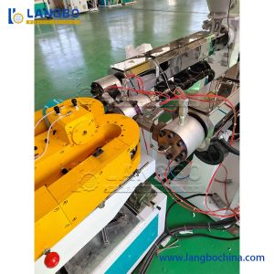Single Screw Plastic Extruder Small Corrugated Pipe Making Machine