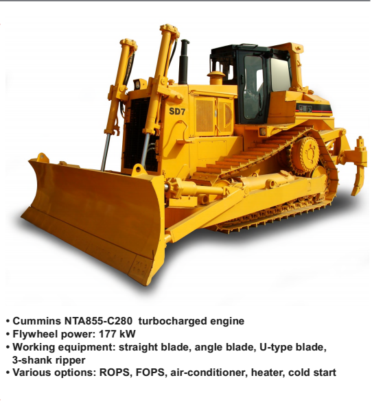High sprocket track bulldozer HBXG bulldozer SD7 China dozer for sale professional service