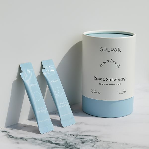 Probiotics Powder Cylinder Box Custom Luxury Paper Tube Packaging For Prebiotics