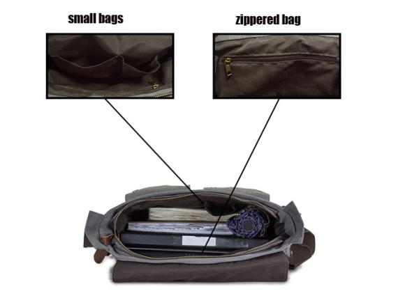 Pure Cotton Lining Dirt Proof Real Leather Camera Bag
