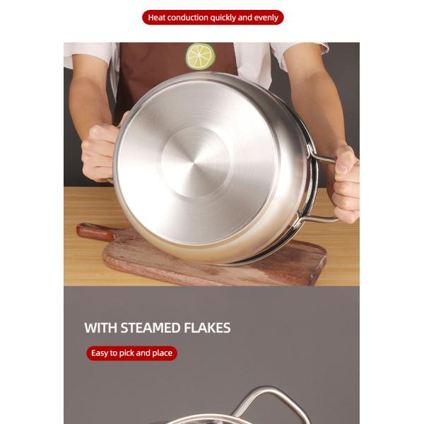 Multi-function Silver Kitchen Cookware Cooking Pot Set Stainless Steel Soup & Stock Pots Sets With Stainless Steel Handle