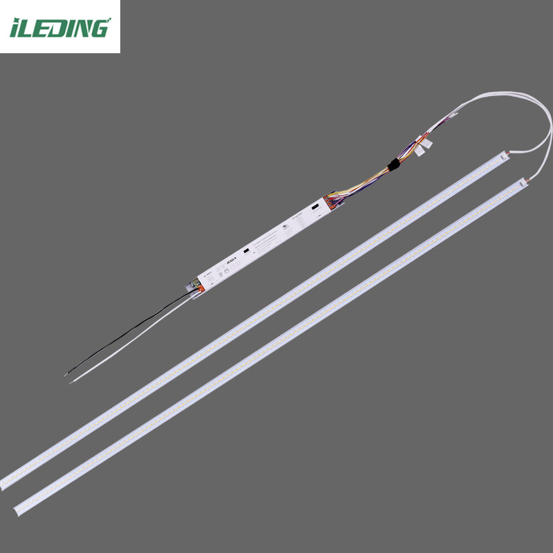 DLC 140Lm/W Magnetic LED Light Troffer Linear retrofit Kit for USA Market Adjust 5CCT