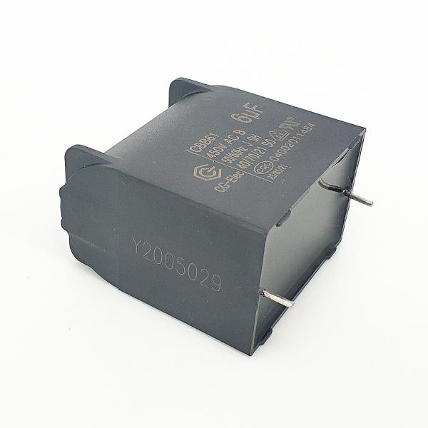 CBB61 450V 6UF Air Conditioner Fan Capacitor Home AC Capacitor 4 pins Black Epoxy