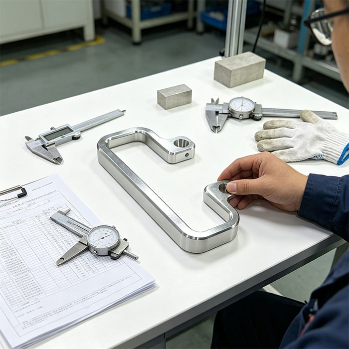 Custom CNC Machined Stainless-Steel U-Shaped Mounting Bracket Handle with Corrosion-Resistant, High-Precision, and Customizable Dimensions