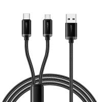 USB A à USB C 2 en 1 câble de micro-charge 40W 1,2m série ES-X60