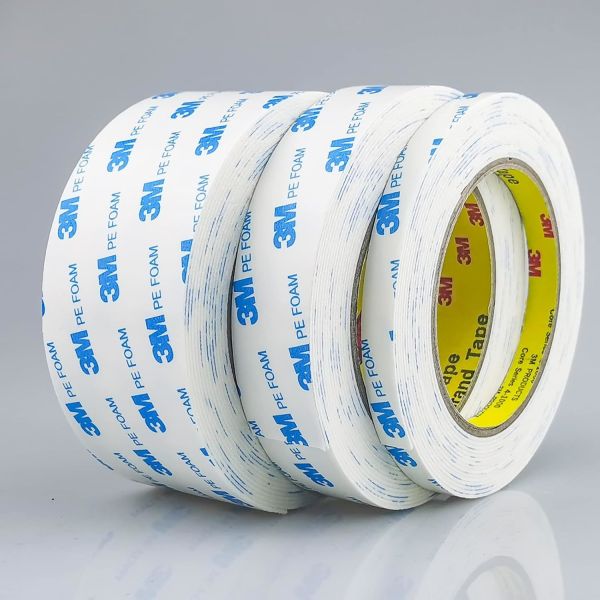 Heavy Duty Double Sided Tape 1in X 16.5ft Removeable PE Foam Tape Strips for Wall Picture Hanging Poster Free Damage Adhesive