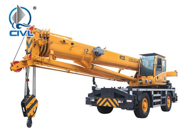 Heavy Construction Machinery RT80 80 Ton All Wheel Drive Big Rough Terrain Tractor Crane