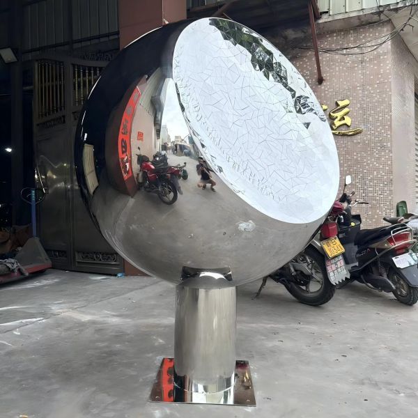 Mirror Polished Stainless Steel Garden Sculptures Rust Proof Outdoor Stainless Steel Sculpture