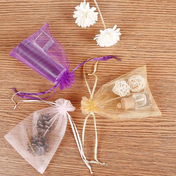 Mixed Color 4x6 Inches Drawstring Jewelry Pouches For Wedding Party Christmas Favor Gift
