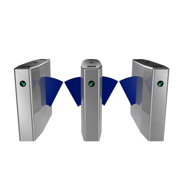 CE Approved Optical Flap Barrier Gate Half Height Turnstile with LED Indicator and 304/316 Stainless Steel Housing