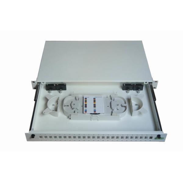 1U Rack Mount 24 Ports 19 INCH DRAWER OPTICAL FTTH Fiber Patch Panel