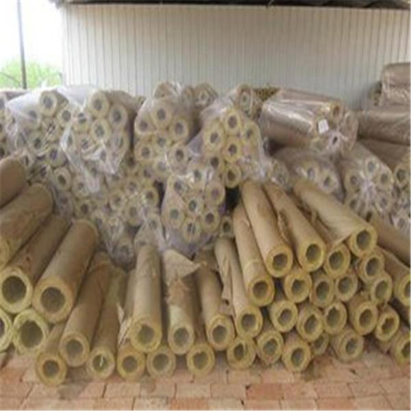 Industrial Thermal Insulation Rock Wool Tube Aluminum Foil Sound Absorbing