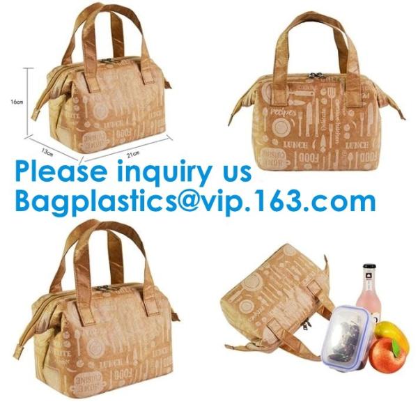Durable Tyvek Lunch Bag, DUPONT PAPER, Foldable Insulated, Fibers Innovation Bag Thermal Bag Food Bags