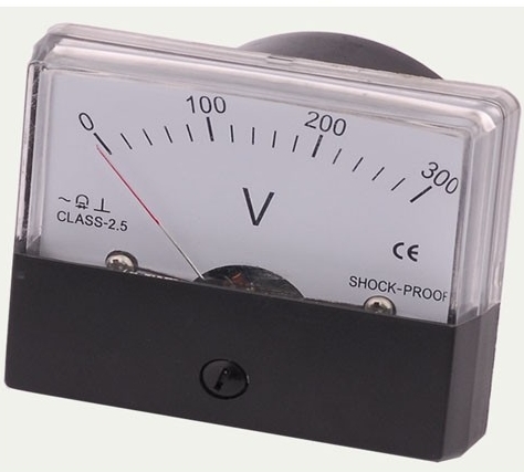 Bakelite Material 60.7 X 71mm Analog Panel DC Voltmeter For DC Voltage Measurement