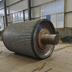 Ceramic Lagged Conveyor Belt Drive Pulley Anti Slip Wear Resistant For Mining Systems