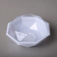 Contenedor personalizado octogonal de plástico blanco PET termoformado para tiramisú, pudín de queso y pastel con tapa