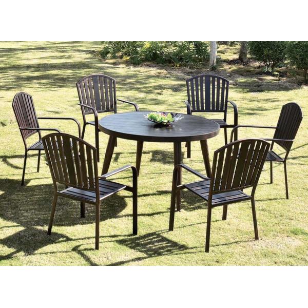 Leisure Garden Cast Aluminium 6 Seater Outdoor Furniture table and chair set Garden furniture