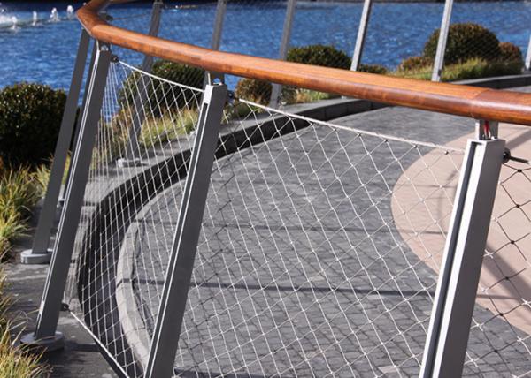 trou de Mesh Netting 80*80 millimètre de corde d'acier inoxydable d'olive de 3.0mm