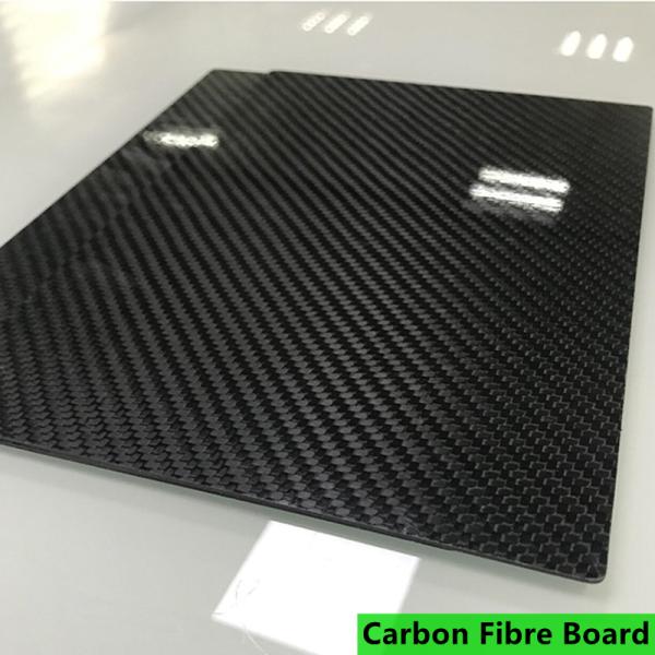 ISO9001 Carbon Fiber Rods And Tubes , Shinning Type 1.5mm Carbon Fiber Sheet