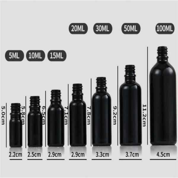 Thickened CE Glass Bottles With Sprayer , Leakproof 4 Oz Black Glass Spray Bottles