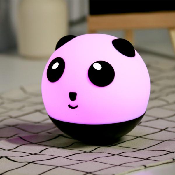 Creative Children's Panda Night Light Soft Light Eye Care Sleeping Bedroom Silicone LED Table Lamp