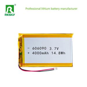 Lithium Ion Polymer Battery Cell 606090 3.7V 7.4V 4000mAh 14.8Wh Rechargeable Li