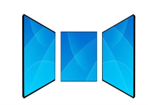 55 Inch 3x3 Video Wall LCD Monitors , Large LCD Display With 3.5mm Narrow Bezel