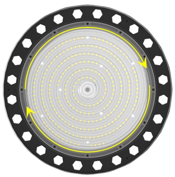 190lm/W UFO High Bay Light 200W150W 100W Garage High Bay Lighting