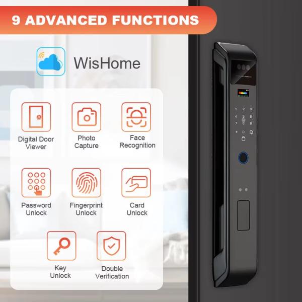 顔認識ドアロック スマート電子ドアロック Tuyaスマートロック