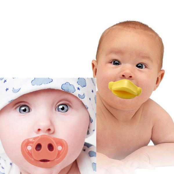 Cute Duck Baby Pacifier Novelty Toddler Nipple Funny Soothers Baby Toy Gift