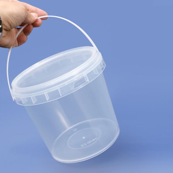 Contenant de crème glacée durable de 300 ml en blanc/transparent/noir pour emballage des aliments écologiques